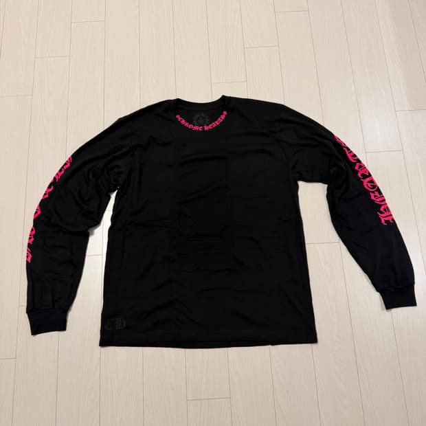 크롬하츠 롱슬리브 블랙/핑크 XL