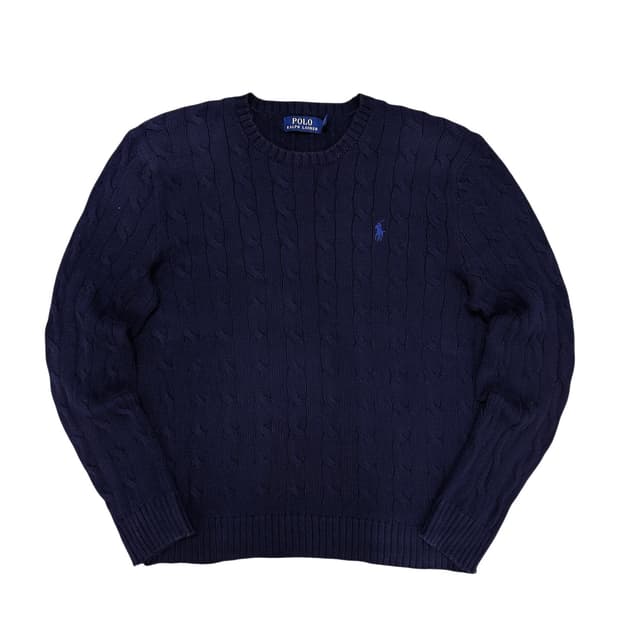 폴로 네이비 블루포니 케이블니트(M)
