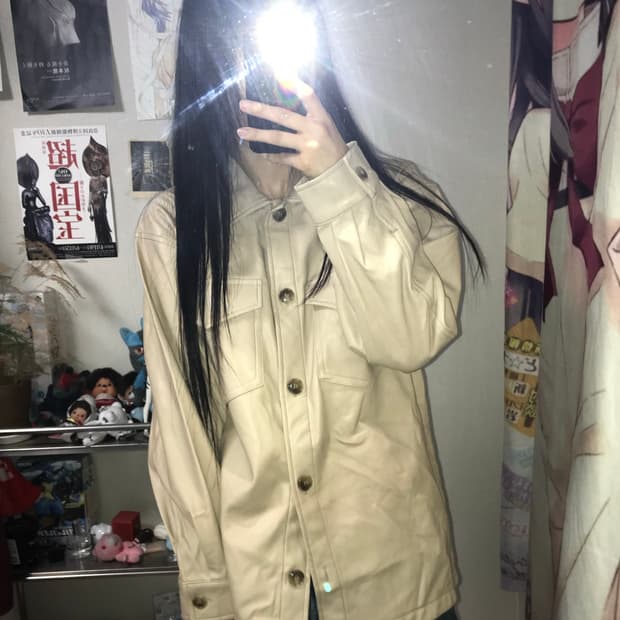 Howdy marie 레자 셔츠 자켓