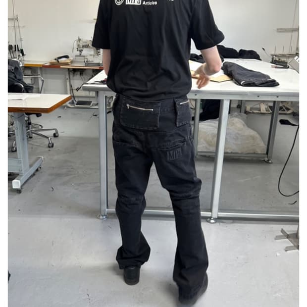 플라스틱 프로덕트 백 팬츠 bag pants S사이즈 판매