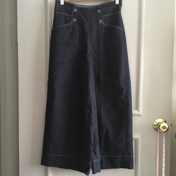 듀엘 린넨 혼방 와이드 팬츠 호칭 67-94