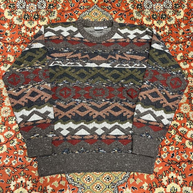 [L] 이태리 패턴 니트 브라운