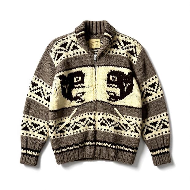 COWICHAN INDIAN 캐나다 코위찬 인디언 스웨터 자켓 