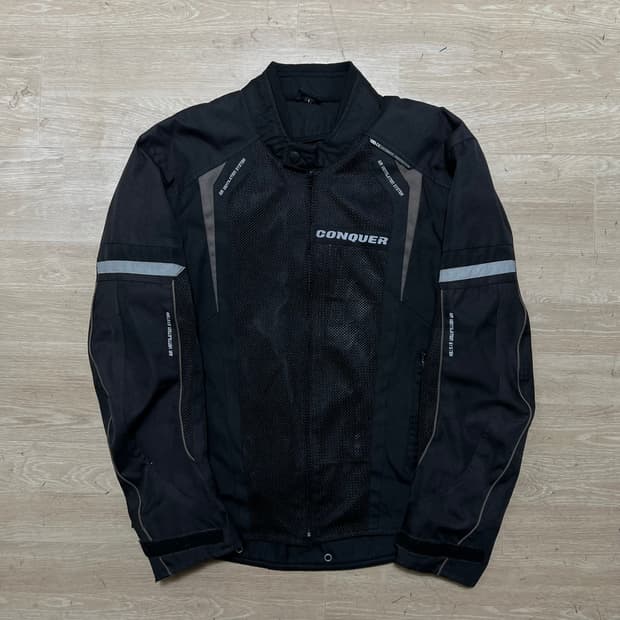 컨쿼 코듀라 메쉬 라이딩 바이커 자켓 [블랙] L/100