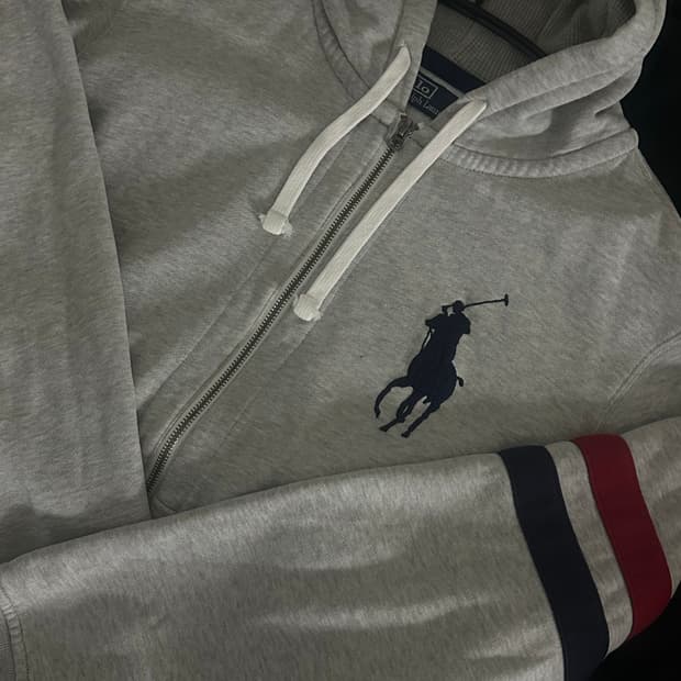 폴로 빅포니 후드집업 [회색]
