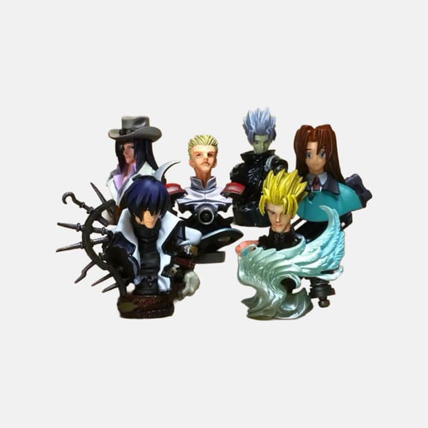 트라이건 카이요도 가챠 콜렉션 흉상 고전 피규어 6종 일괄