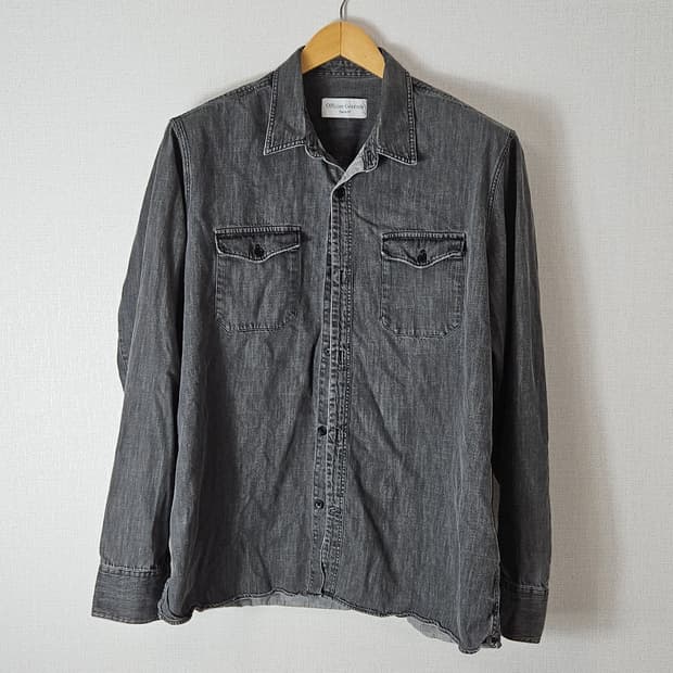 한섬 오피신 제네랄 워싱 가먼트다잉 워크셔츠 코튼 XL