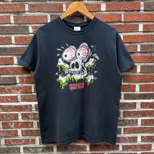 랫핑크 Rat Fink 00s Skull Rats 빈티지 티셔츠
