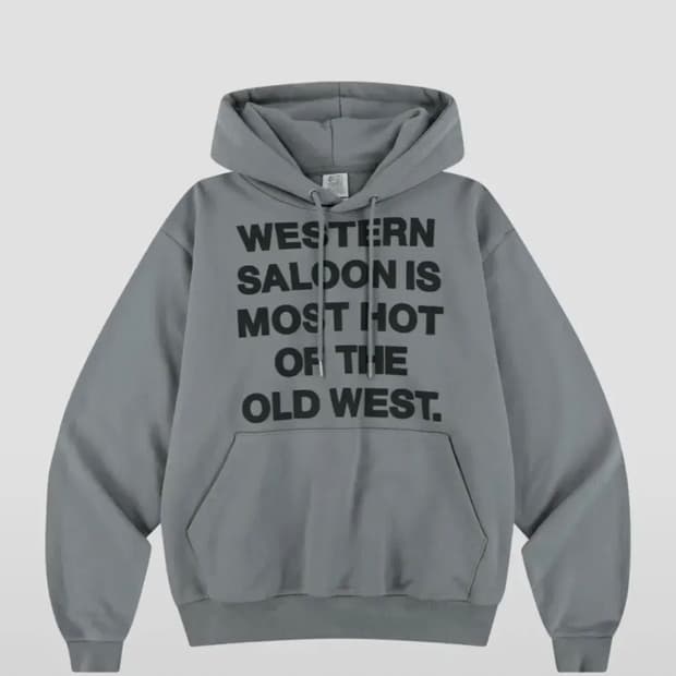 더바이닐하우스 후드티 TYPO HOODIE GREY