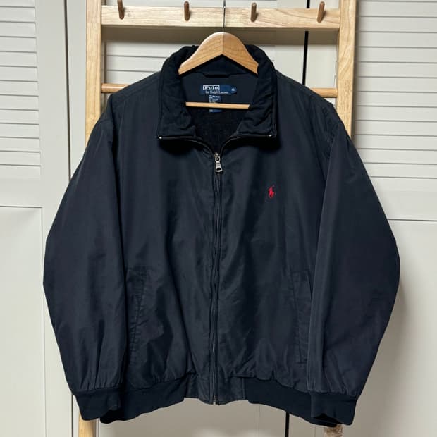 폴로 랄프로렌 나일론 플리스 봄버 자켓