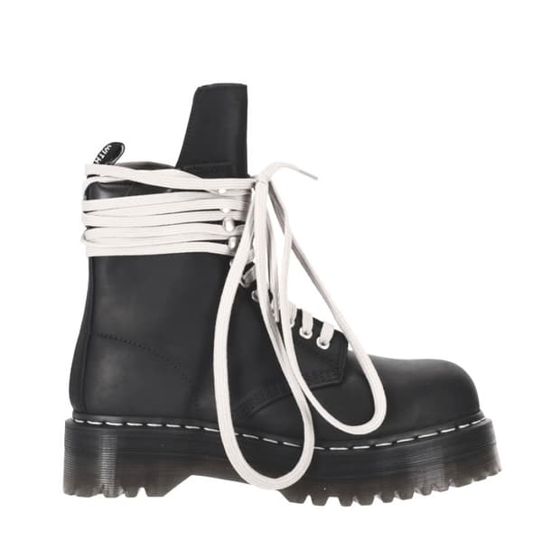 릭오웬스 x 닥터마틴 블랙 레이스업 부츠