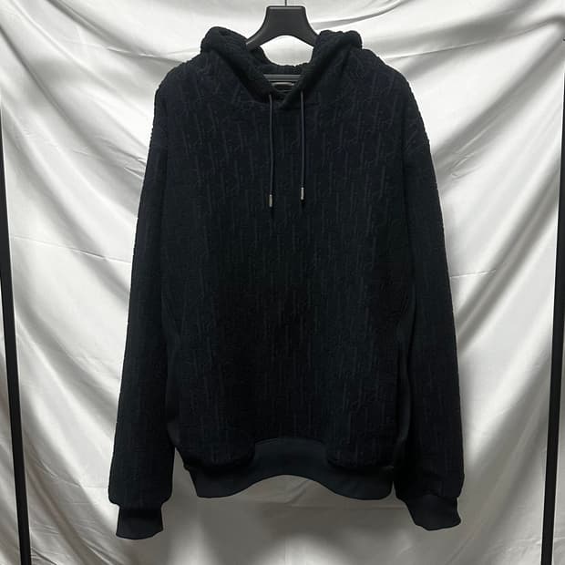 [3XL/새상품급] 디올 오블리크 테리 후드티 블랙