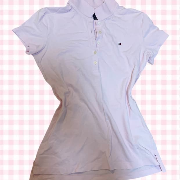 타미힐피거 여성 딸기우유 핑크 반팔티 S