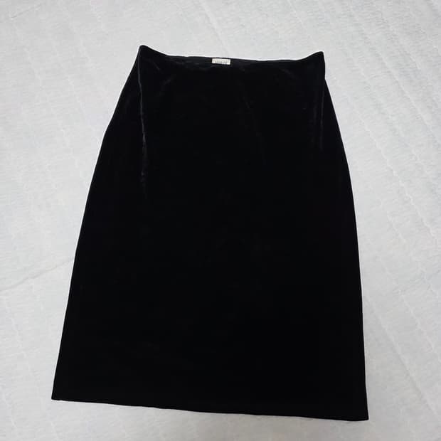 ARMANI collezioni)유럽빈티지 블랙 벨벳st 정장 롱스커트