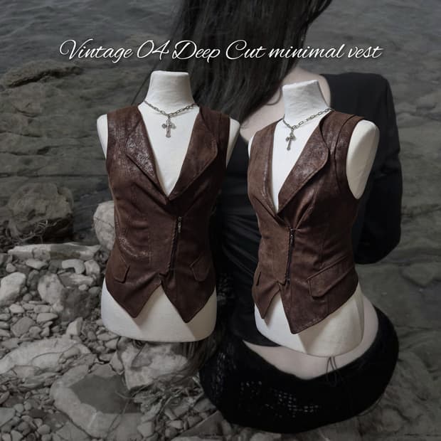 Vintage 04 Deep Cut minimal vest