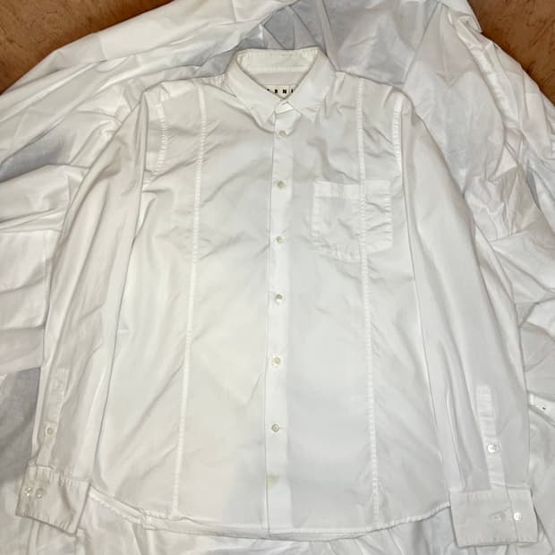 마르니 16S/S 아카이브 화이트 코튼 셔츠
