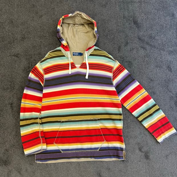 폴로 랄프로렌 인디안 단가라 후드티 L