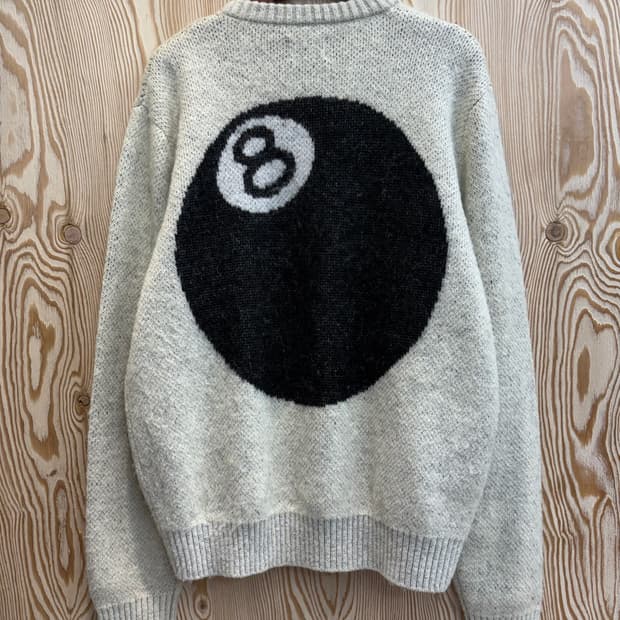 스투시 8볼 헤비 브러쉬드 모헤어 니트