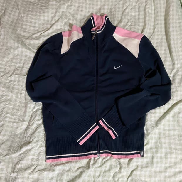 나이키 네이비 니트집업
