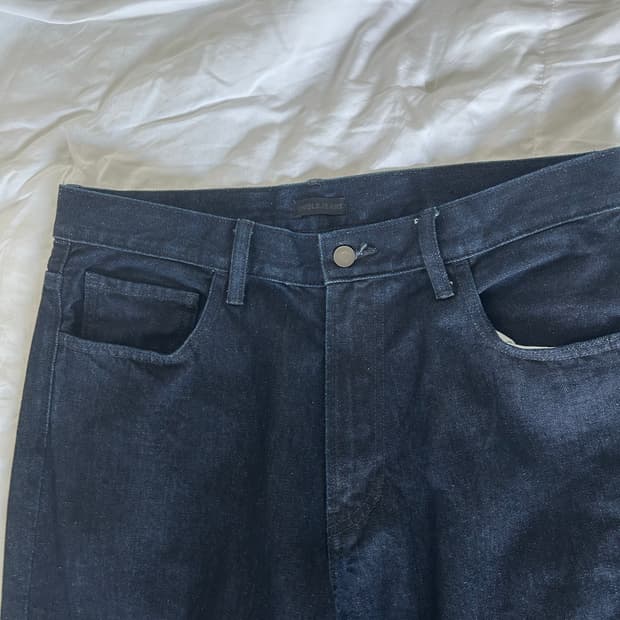 유니클로 배기 셀비지진