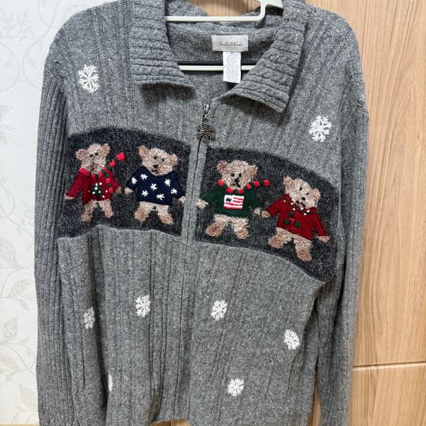 Studio Works 곰돌이 빈티지 가디건