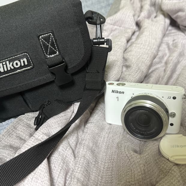Nikon j2 미러리스 화이트 디지털카메라