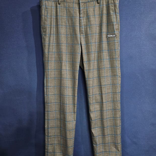 타이틀리스트 스트라이프 체크 남성 허리 34~35 골프바지 