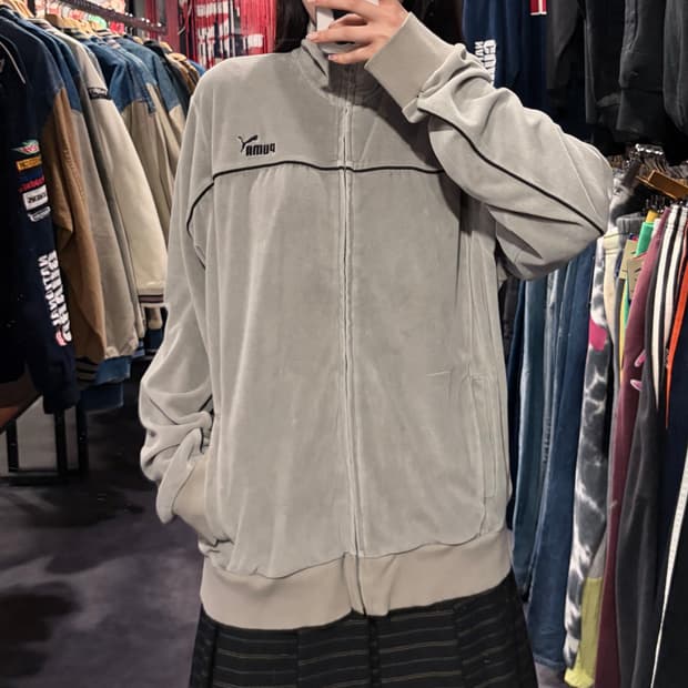 [IM] Puma 퓨마 벨벳 트랙 자켓 그레이