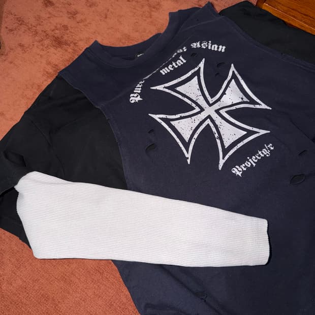 프로젝트 지알 G/R x 엠에프엠 레이어드 롱슬리브 네이비