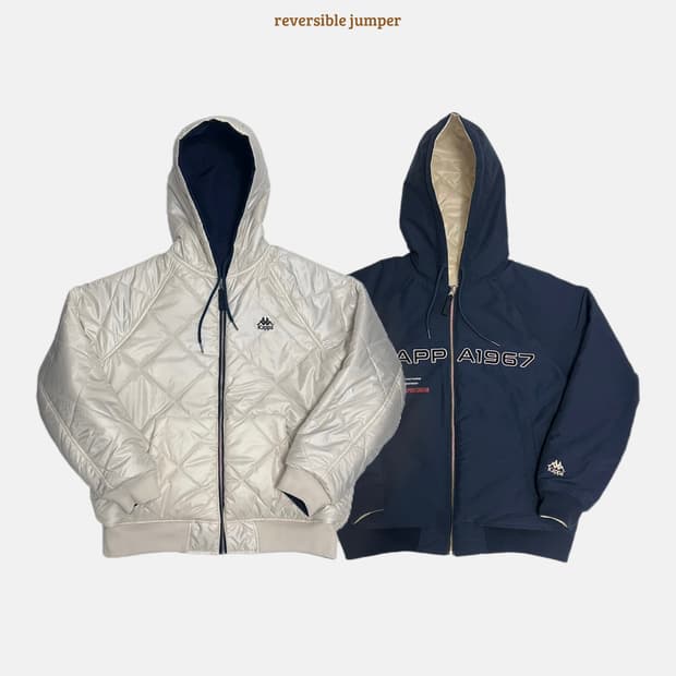 카파 리버서블 옴브라 누빔 패딩 점퍼