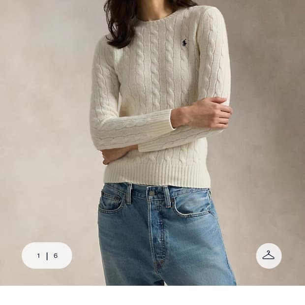 폴로 울 캐시미어 니트 M