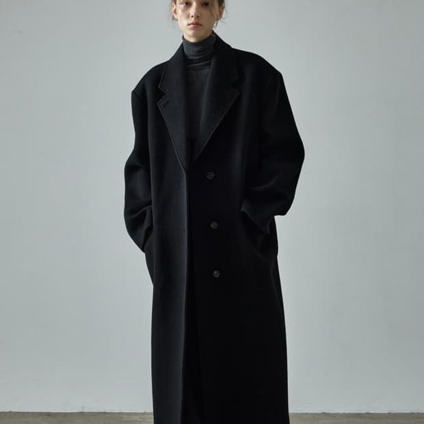 캐시미어 싱글 코트 _ BLACK