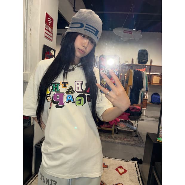 A BATHING APE Varsity Font T-shirt
