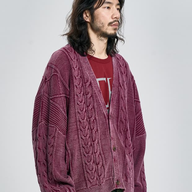 아조바이아조 니트 버건디 급처