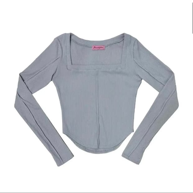 Barbie Squareneck Long Sleeve Top