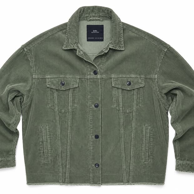 자라 ZARA 코듀로이 자켓 M (실측 XXL)