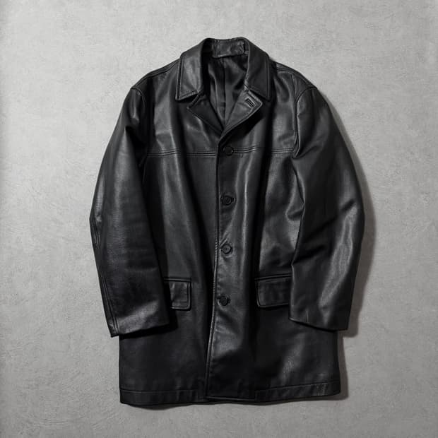 DKNY 레더카코트