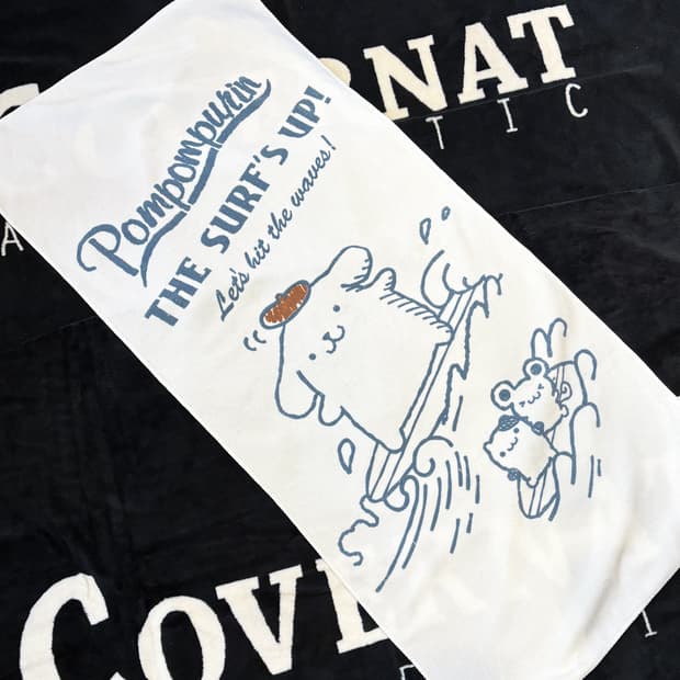 일본빈티지 폼폼푸린 비치 타월