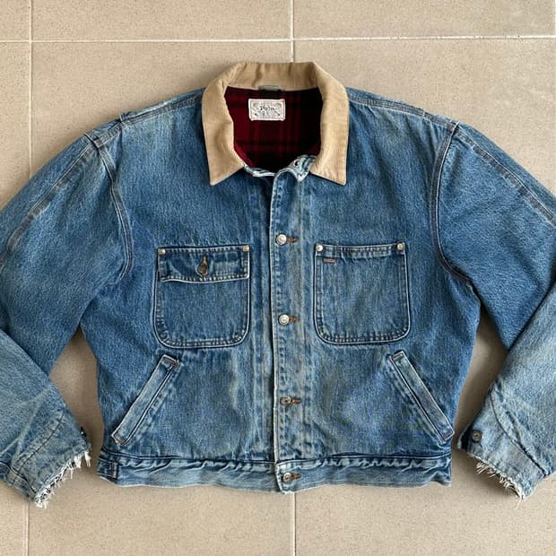 90s 빈티지 폴로 덩가리 자켓 L
