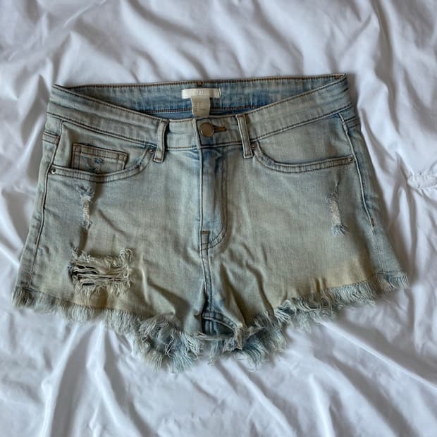 H&M 워싱 데님 반바지