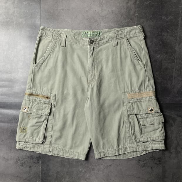 LEE 리 라이트그린 카고 워크 하프팬츠 A01179