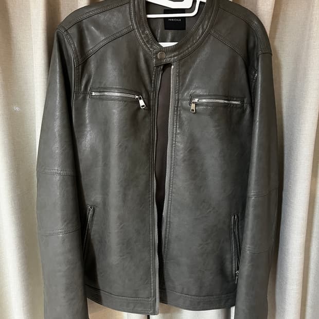 panicale 빠니깔레 차콜 레더자켓