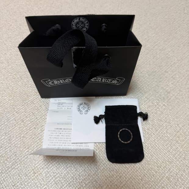 [US9, 한국19호] 크롬하츠 타이니 E CH 밴드링 새상품