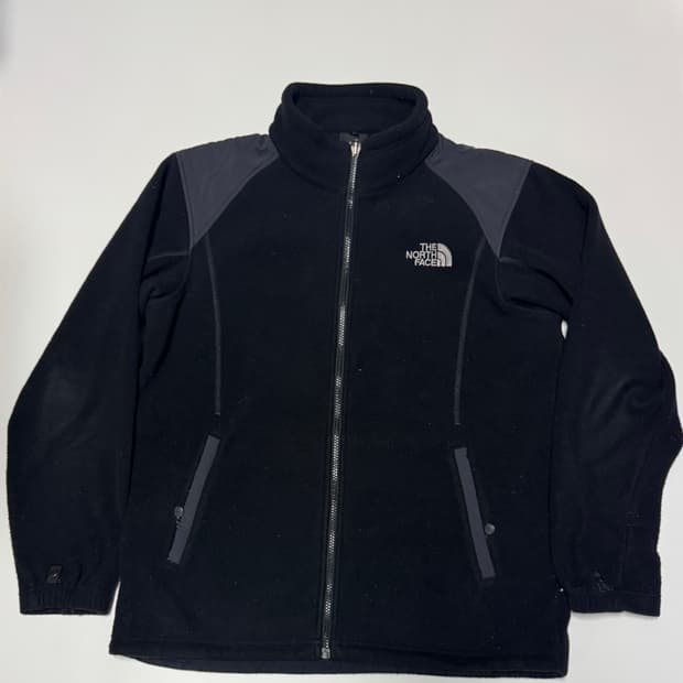 노스페이스 그레이 배색 플리스 집업 자켓 XL