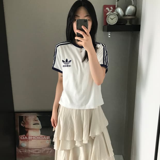 아디다스 OO년대 올드스쿨 트레포일 사이드라인 반팔티