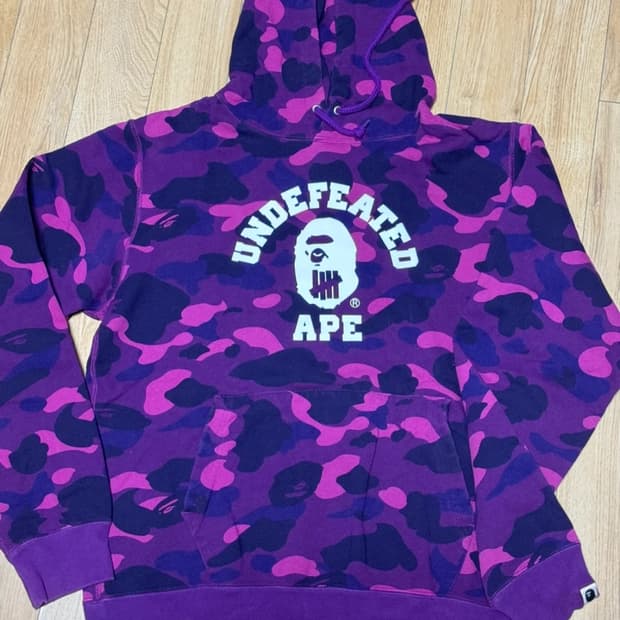 퍼플 카모 후드티