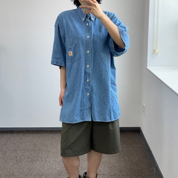 Carhartt 칼하트 원포켓 데님 셔츠 