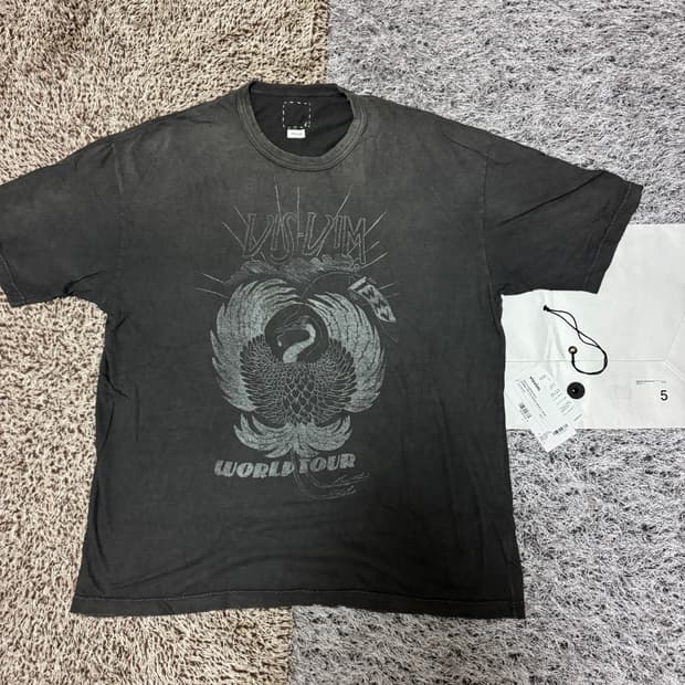 visvim비즈빔 tee crash world tour 5size