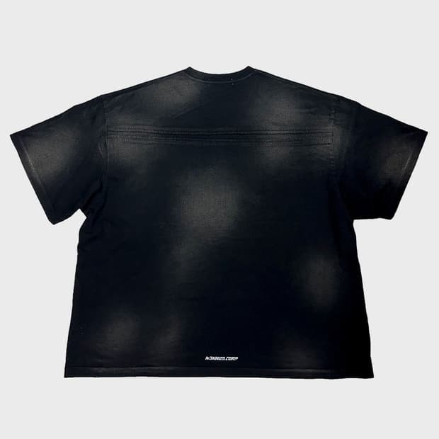 [1] 논노드 백 디테일 티셔츠 - 워시드 블랙 팝니다
