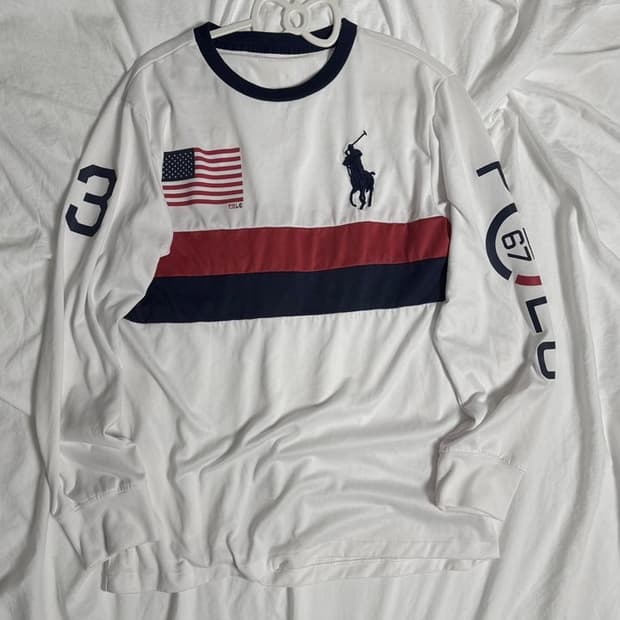 폴로 빅포니 성조기 롱슬리브